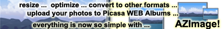 AZImage - An excellent image converter with Picasa Upload